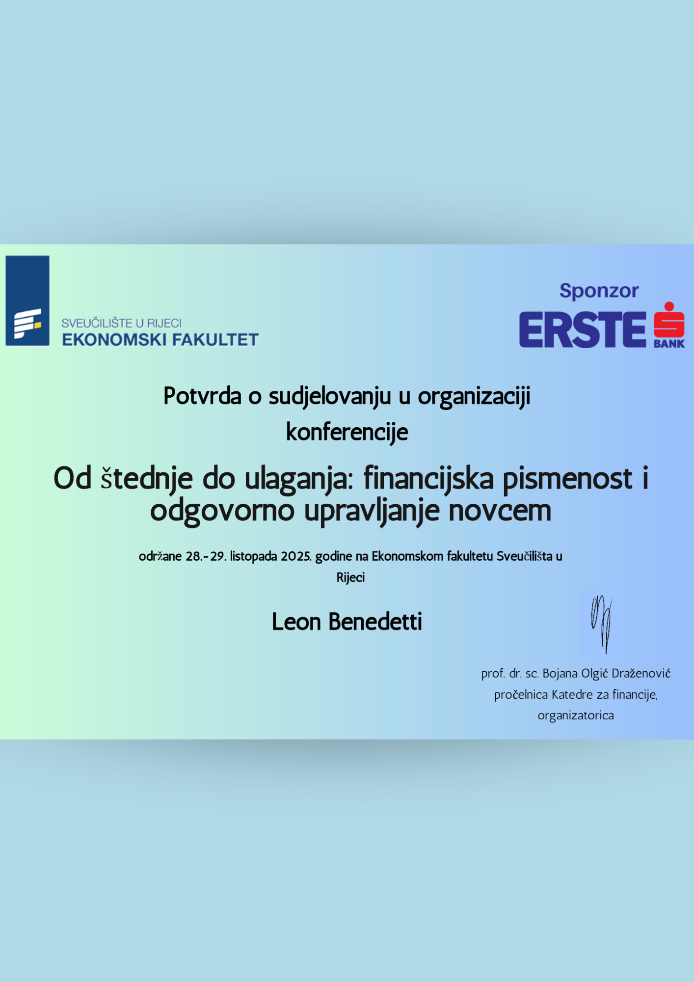 Diploma / grafički prikaz